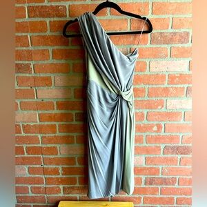 Philosophy di Alberta Ferretti ITALY ONE SHOULDER SHEATH DRESS SZ 2 NEW